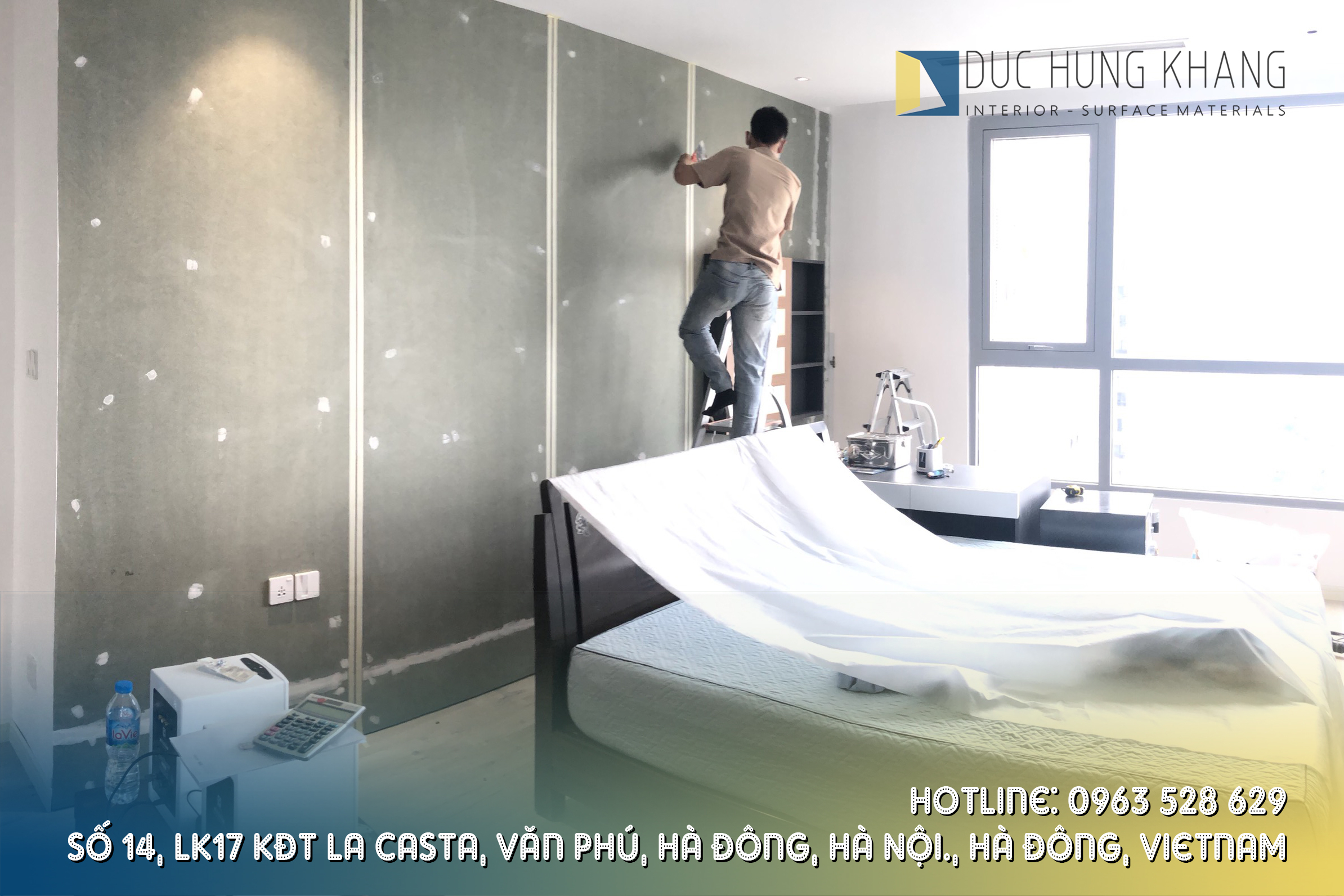 hướng dẫn dán giấy dán tường