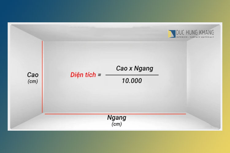 cách tính giấy dán tường